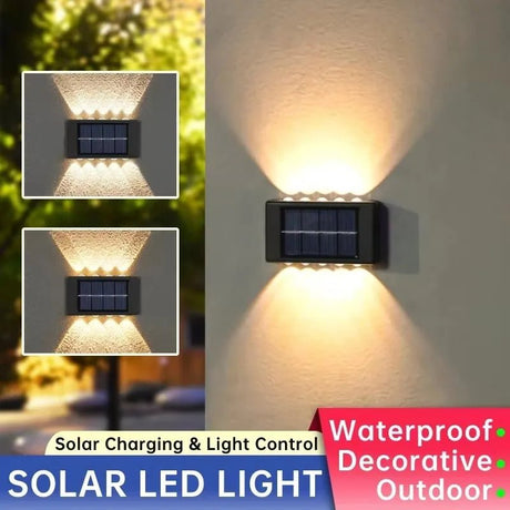 Solar Up & Down Wall Spotlight – Waterproof LED Garden Wall Light - Hans Lumiere
