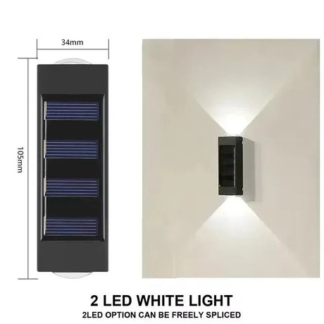 Solar Up & Down Wall Spotlight – Waterproof LED Garden Wall Light - Hans Lumiere