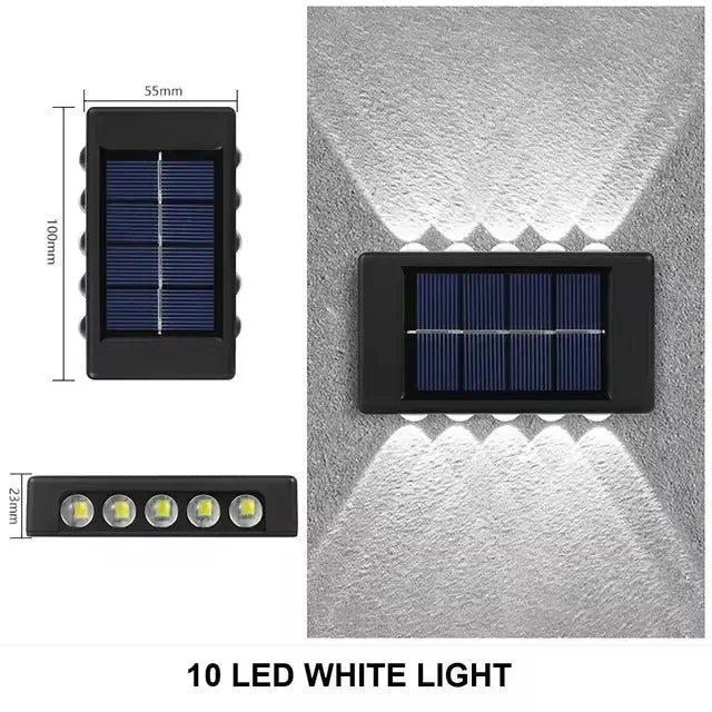 Solar Up & Down Wall Spotlight – Waterproof LED Garden Wall Light - Hans Lumiere