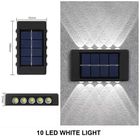 Solar Up & Down Wall Spotlight – Waterproof LED Garden Wall Light - Hans Lumiere