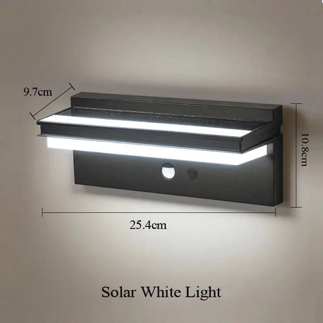 Solar Wall Lamp with Motion Sensor – IPX5 Waterproof LED Outdoor Light - Hans Lumiere