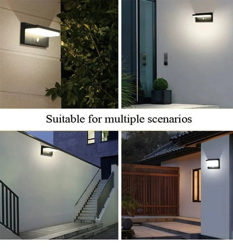 Solar Wall Lamp with Motion Sensor – IPX5 Waterproof LED Outdoor Light - Hans Lumiere