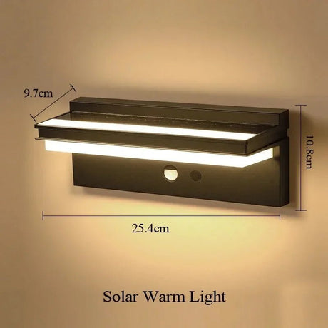Solar Wall Lamp with Motion Sensor – IPX5 Waterproof LED Outdoor Light - Hans Lumiere