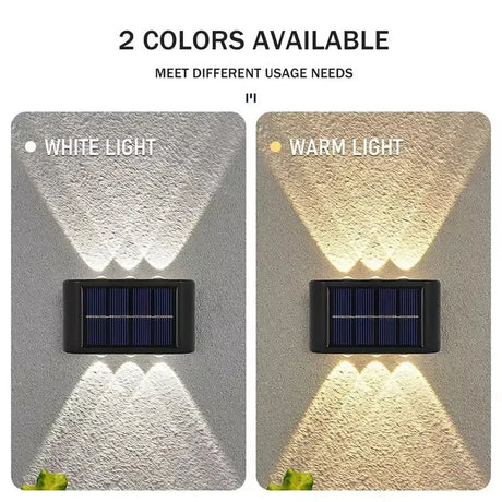Solar Wall Light – Up & Down LED, 1-10 Pack, IP65 Waterproof - Hans Lumiere