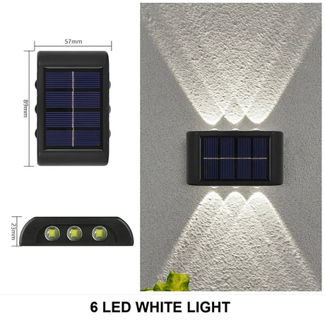 Solar Wall Light – Up & Down LED, 1-10 Pack, IP65 Waterproof - Hans Lumiere