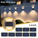 Solar Wall Light – Up & Down LED, 1-10 Pack, IP65 Waterproof - Hans Lumiere