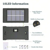 Solar Wall Light – Up & Down LED, 1-10 Pack, IP65 Waterproof - Hans Lumiere
