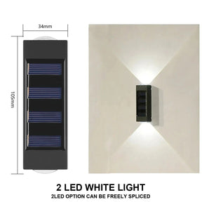 Solar Wall Light – Up & Down LED, 1-10 Pack, IP65 Waterproof - Hans Lumiere