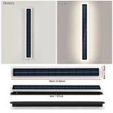 Solar Wall Mount Light – 60cm Acrylic LED, 10W IP65 Waterproof - Hans Lumiere