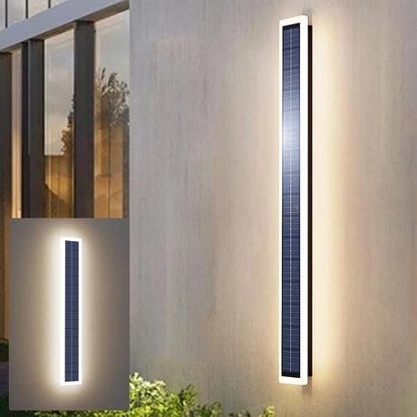 Solar Wall Mount Light – 60cm Acrylic LED, 10W IP65 Waterproof - Hans Lumiere