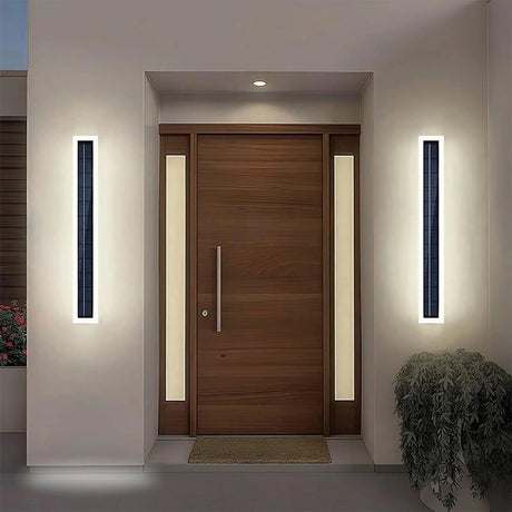 Solar Wall Mount Light – 60cm Acrylic LED, 10W IP65 Waterproof - Hans Lumiere