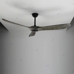 Solid Wood Blade Ceiling Fan With Remote Control - Hans Lumiere