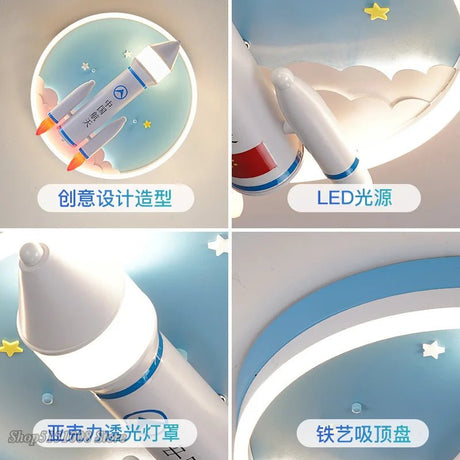 Space Rocket LED Ceiling Light - Hans Lumiere