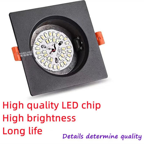 Square Embedded LED Downlight – Dimmable Ceiling Grid Spotlight - Hans Lumiere
