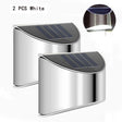 Stainless Steel Solar Wall Lights 2-Pack IP65 Waterproof Fence and Courtyard Light - Hans Lumiere