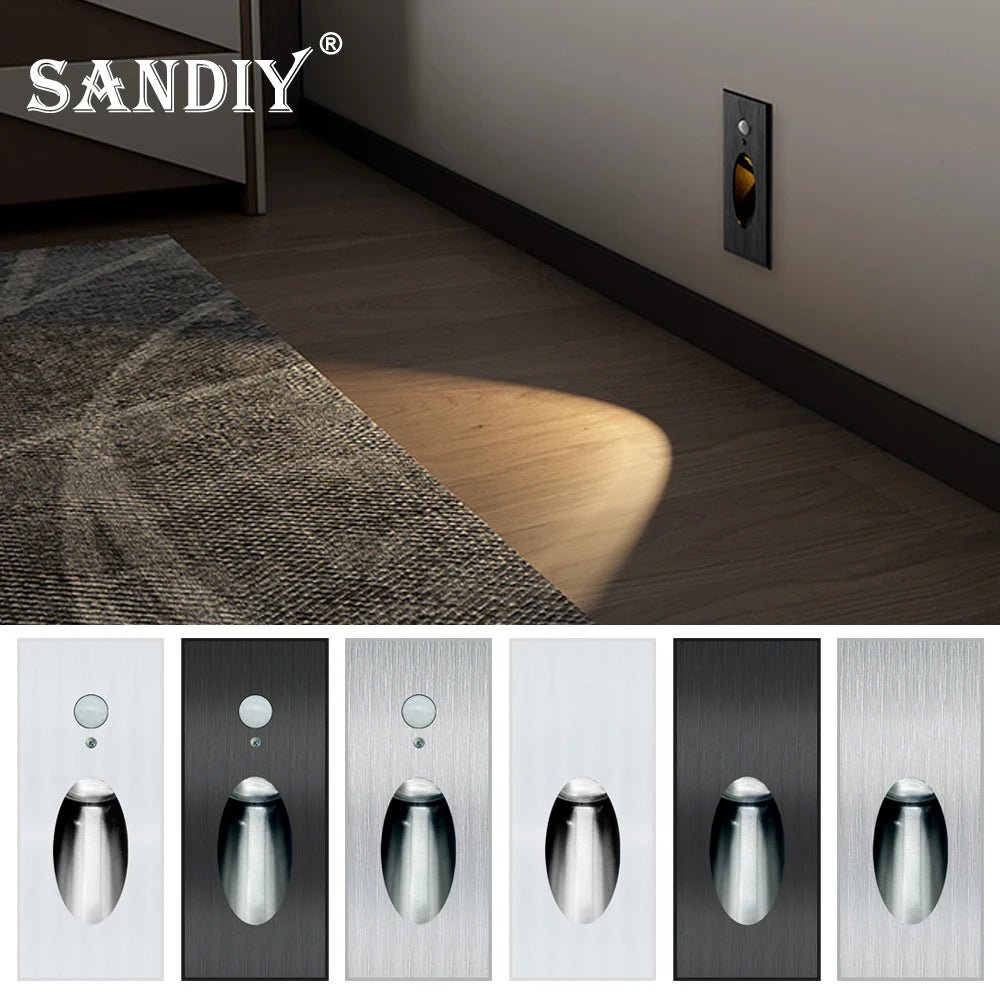 Step & Stair LED Wall Lamp With PIR Motion Sensor - Hans Lumiere