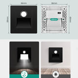 Step & Stair LED Wall Lamp With PIR Motion Sensor - Hans Lumiere