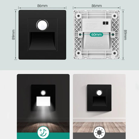 Step & Stair LED Wall Lamp With PIR Motion Sensor - Hans Lumiere