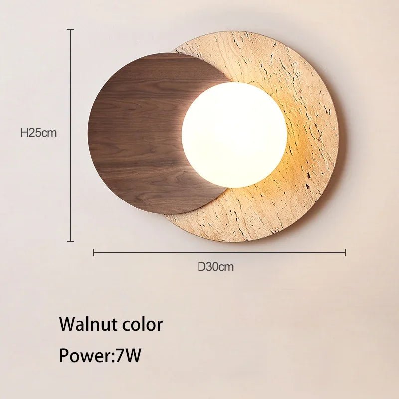 Stone Wood Wabi - Sabi LED Wall Lamp - Hans Lumiere