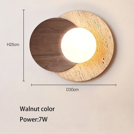 Stone Wood Wabi - Sabi LED Wall Lamp - Hans Lumiere