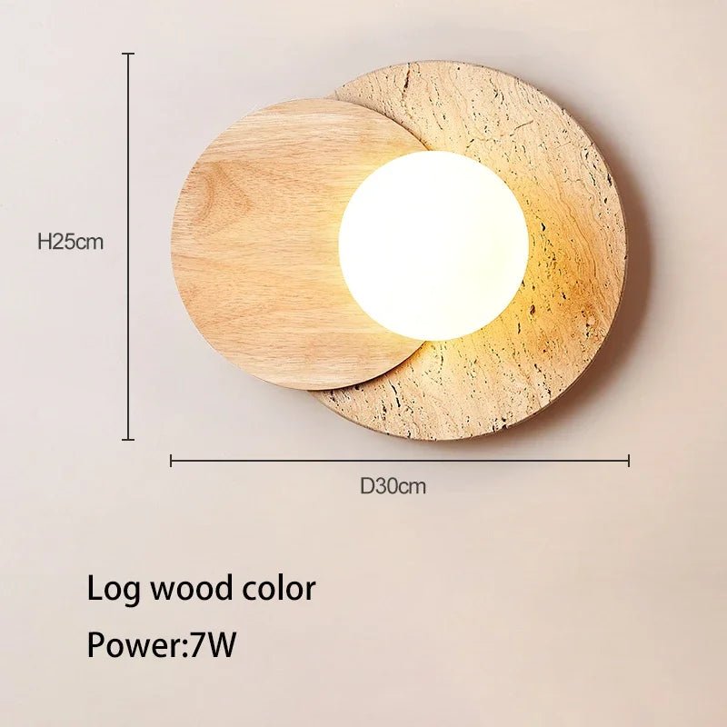 Stone Wood Wabi - Sabi LED Wall Lamp - Hans Lumiere