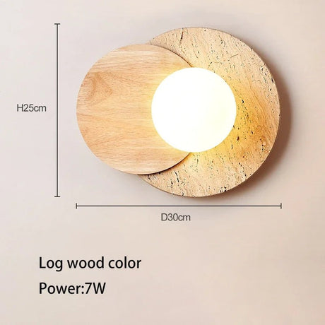 Stone Wood Wabi - Sabi LED Wall Lamp - Hans Lumiere