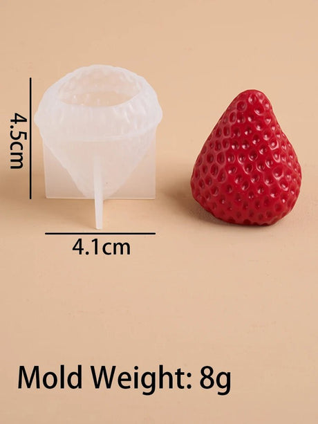 Strawberry - Shaped Scented Miniature Aromatherapy Candles 4pcs - Hans Lumiere
