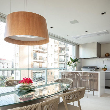 Stylish Wooden Conical Pendant Light Designed In Brazil - Hans Lumiere
