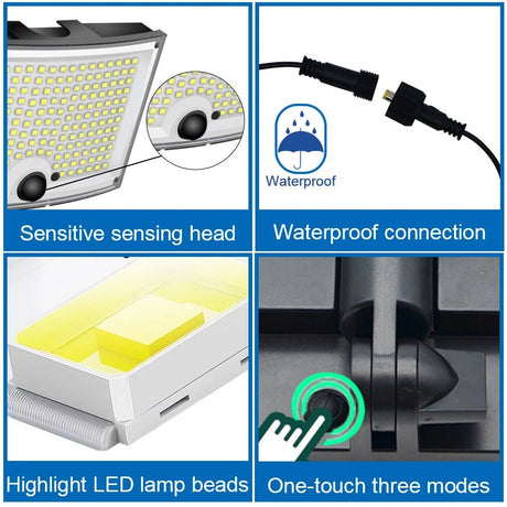 Super Bright Waterproof LED Solar Light With Motion Sensor - Hans Lumiere