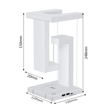 Suspended Anti Gravity Wireless Charging Desk LED Lamp - Hans Lumiere