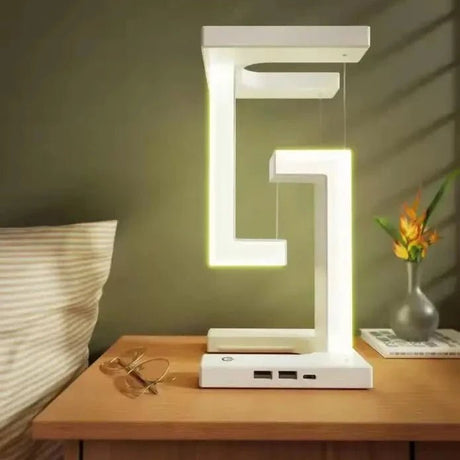 Suspended Anti Gravity Wireless Charging Desk LED Lamp - Hans Lumiere