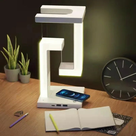 Suspended Anti Gravity Wireless Charging Desk LED Lamp - Hans Lumiere
