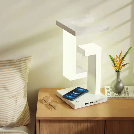 Suspended Anti Gravity Wireless Charging Desk LED Lamp - Hans Lumiere