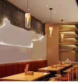 T185 Spiral Filament Edison Tube LED Bulb E26 E27 3W 2200K Amber, Dimmable - Hans Lumiere