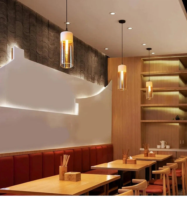 T185 Spiral Filament Edison Tube LED Bulb E26 E27 3W 2200K Amber, Dimmable - Hans Lumiere