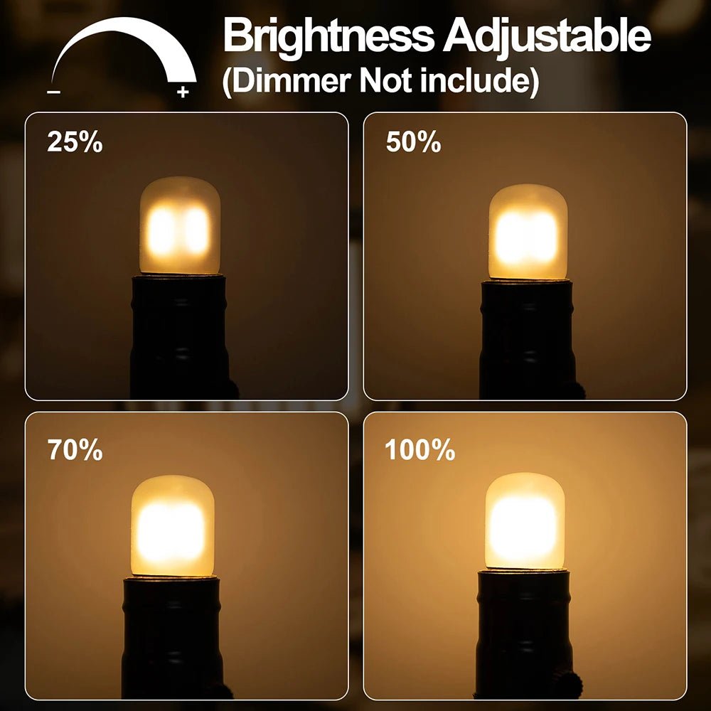 T28 Frosted Mini Tube LED Bulb 1W 2700K Dimmable E27, 6 10 or 15 Pack - Hans Lumiere