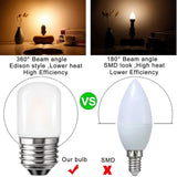 T28 Frosted Mini Tube LED Bulb 1W 2700K Dimmable E27, 6 10 or 15 Pack - Hans Lumiere
