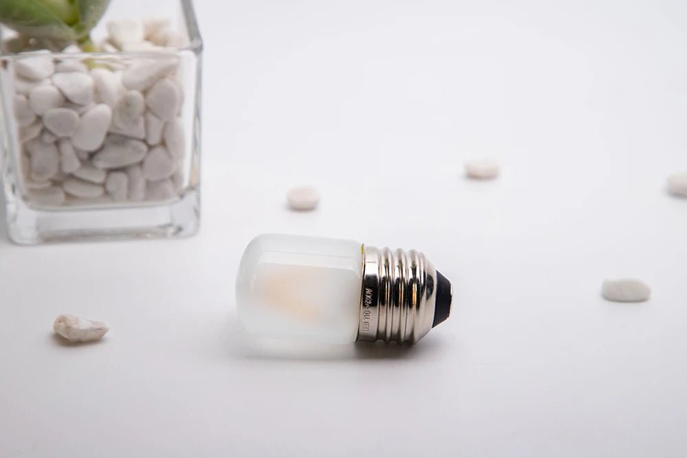 T28 Frosted Mini Tube LED Bulb 1W 2700K Dimmable E27, 6 10 or 15 Pack - Hans Lumiere