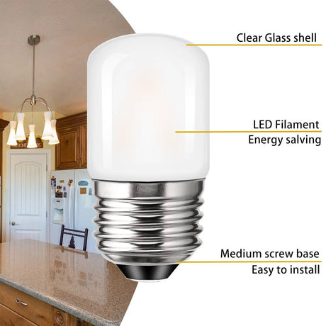 T28 Frosted Mini Tube LED Bulb 1W 2700K Dimmable E27, 6 10 or 15 Pack - Hans Lumiere