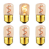 T28 Mini Tube Spiral Filament LED Bulb 1.5W 2200K Amber, E26 E27 - Hans Lumiere