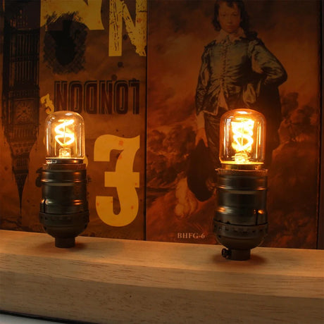 T28 Mini Tube Spiral Filament LED Bulb 1.5W 2200K Amber, E26 E27 - Hans Lumiere