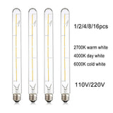 T30 Long Tube Edison LED Filament Bulb 30cm 6W, E26 E27, 2700K 4000K 6000K - Hans Lumiere