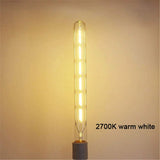 T30 Long Tube Edison LED Filament Bulb 30cm 6W, E26 E27, 2700K 4000K 6000K - Hans Lumiere