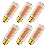 T45 Gold Tint Long Tube Edison LED Bulb 6W 2200K Dimmable, E26 E27 - Hans Lumiere