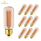 T45 Gold Tint Long Tube Edison LED Bulb 6W 2200K Dimmable, E26 E27 - Hans Lumiere