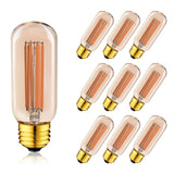 T45 Gold Tint Long Tube Edison LED Bulb 6W 2200K Dimmable, E26 E27 - Hans Lumiere
