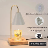Table Wooden Base Candle Warmer Lamp - Hans Lumiere