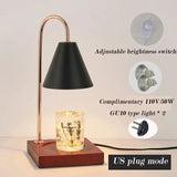 Table Wooden Base Candle Warmer Lamp - Hans Lumiere