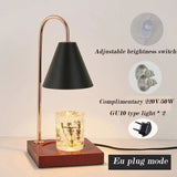 Table Wooden Base Candle Warmer Lamp - Hans Lumiere