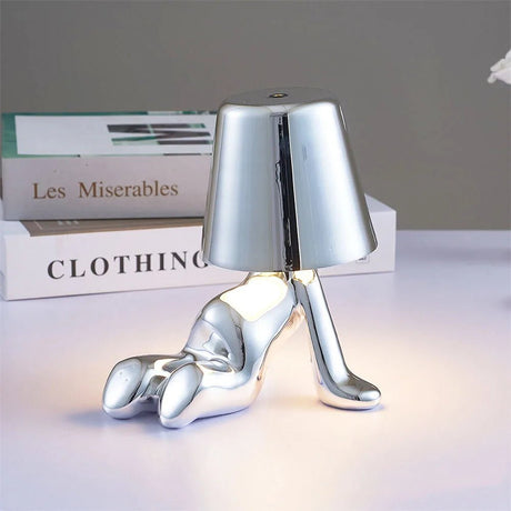 Thinkers Lamp Italian Little Golden Man Night Lights - Hans Lumiere